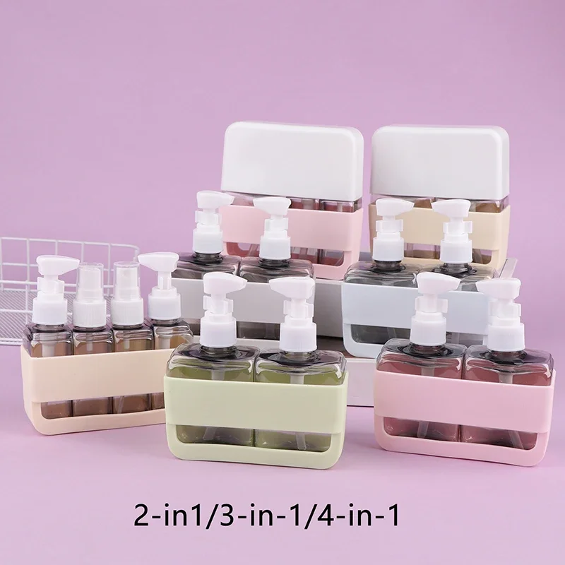 2/3/4-In-1 Travel Bottle Set Combination Shampoo Shower Gel Hand Wash Lotion Split Empty Bottle Travel Kit Accessories