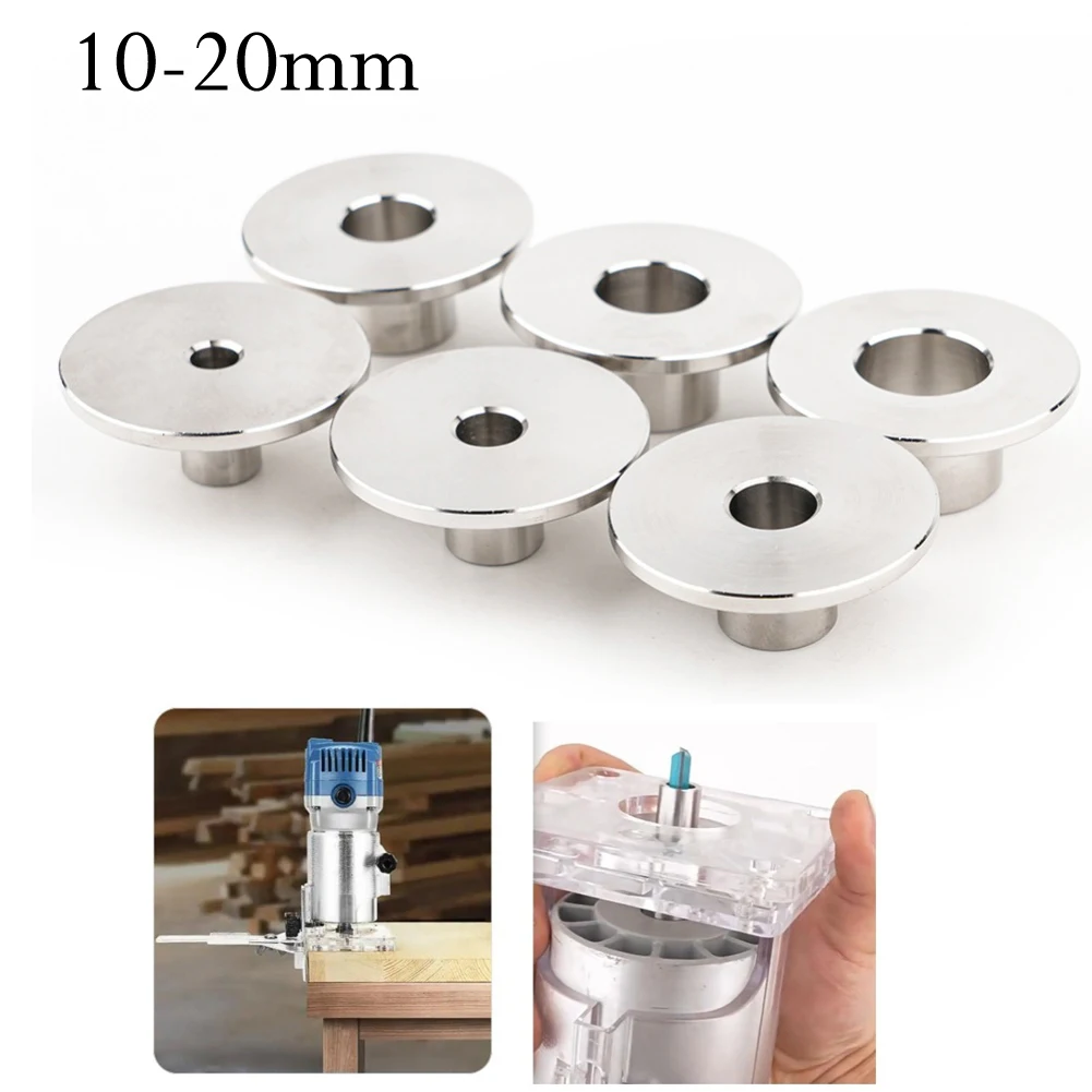 1pc 8-20mm Trimmer Sample Guide Plate Bushing Sleeve Router Bit For Wood Carving Trimmer Power Tool Parts
