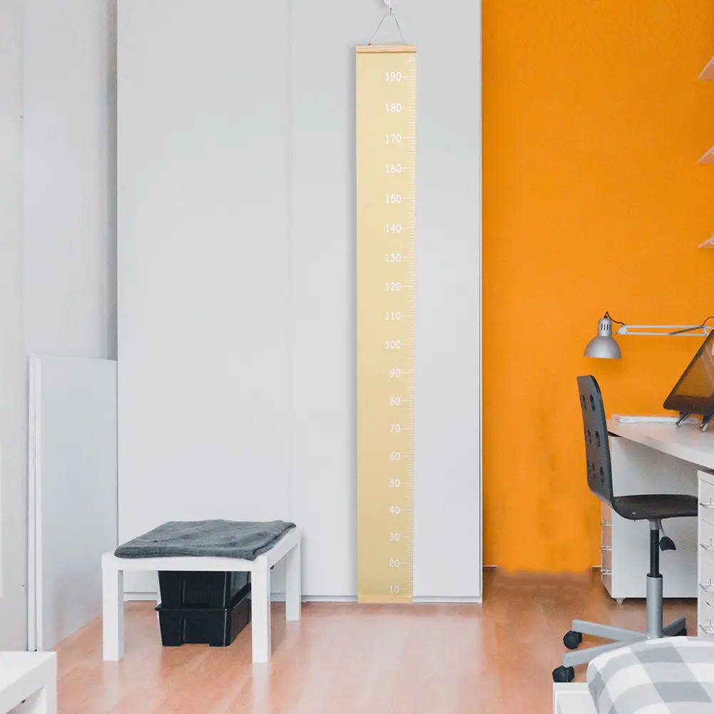 

Набор из 1 шт. Детская деревянная настенная линейка-ростомер на холсте для декора комнаты, детского сада, яслей, измерительный инструмент