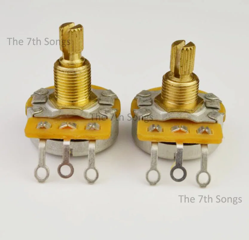 1pcs/10pcs Brass Split Shaft Potentiometer 450G A250K/A500K/B250K/B500K Pot For Electric Guitar and Bass Tone Volume Parts