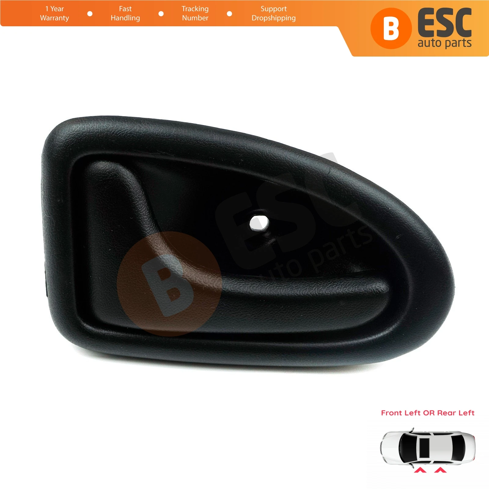 EDP77 Interior Door Opener Handle Left Black 7700434716 for Renault Clio 2 Scenic 1 Trafic Logan 1 Daily 3 Master 2 Movano A