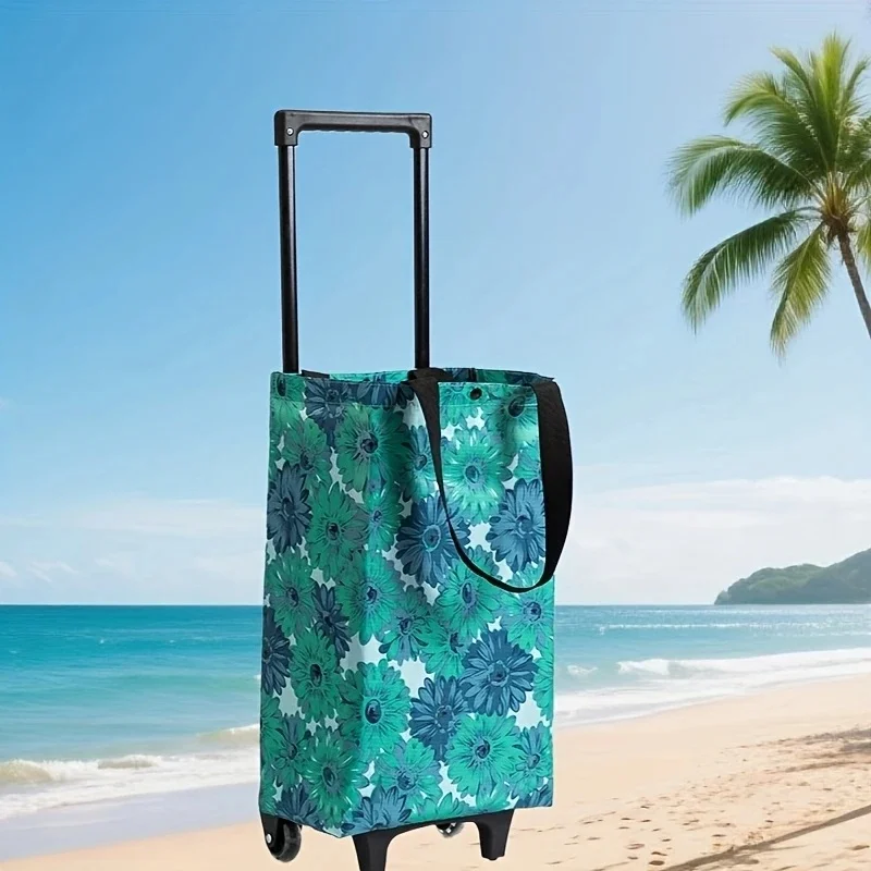 Foldable Oxford Cloth Shopping Cart Large-Capacity Handheld Premium Bag for Outdoor Commercial Grocery Delivery - view 4