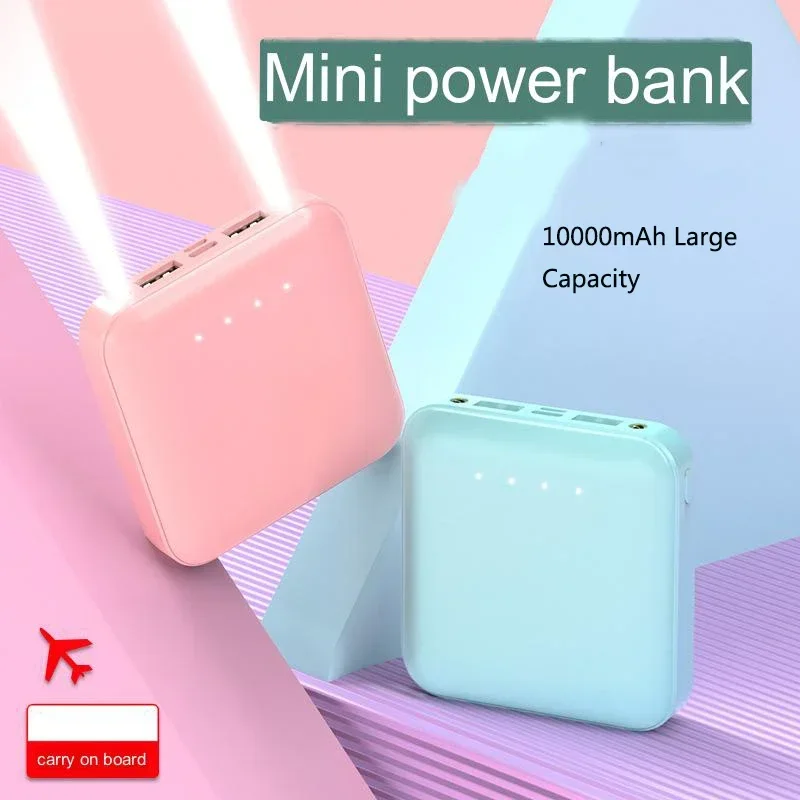 Large Capacity Power Bank 2A Lamp Display, 10000 mAh, Small Mobile Charging TreasureFor Xiaomi, Apple, Samsung