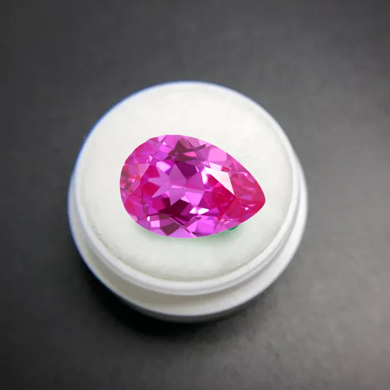 

13×18mm Boxed Pink Ruby Pear Cut VVS Loose Gemstone for Jewelry Making Collection Gift Pretty Stone Mohs Hardness Gems