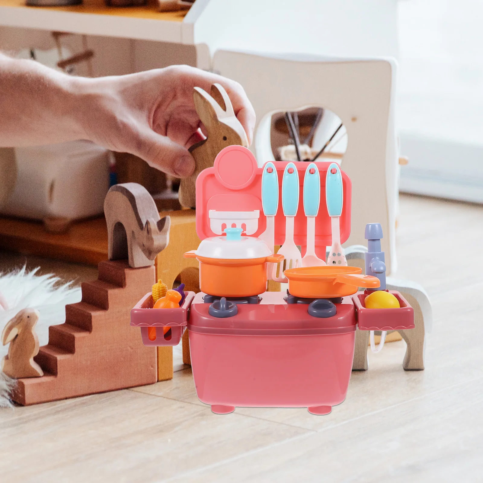 24 قطعة أطفال التظاهر الطبخ أواني المطبخ مجموعة الوردي محاكاة أدوات المائدة للعب دور تعلم الشيف أدوات المطبخ الأطفال