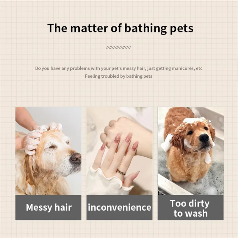 BTCL Pet Cleaning Brush Spray Massage Combing One Click To Remove The Fur, Bathing Hair Removal, Cats And Dog Pet Supplies Durab