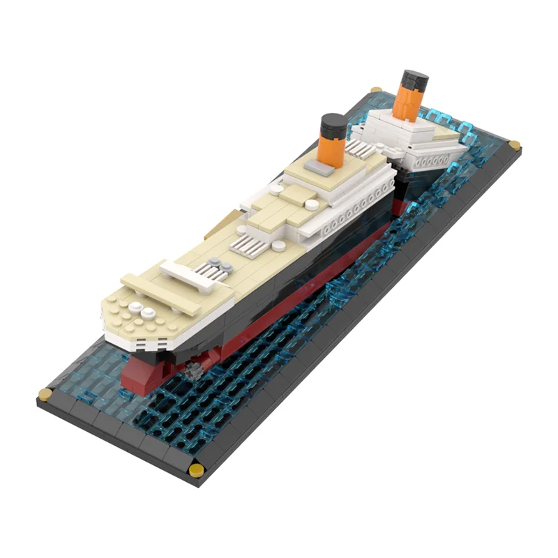 

MOC Anime Movie Caribbean Pirate Mini Titanic Ship Model Bricks DIY Assembled Boat Building Blocks Toys Kids Gifts