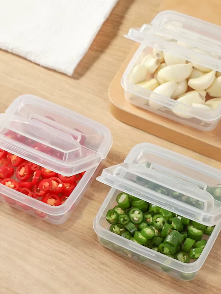Cheese Box Refrigerator Fruit Sealed Fresh-keeping Box Flip Butter Block Box Scallion, Ginger and Garlic Storage Box