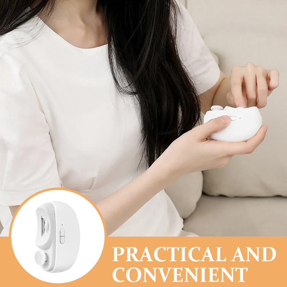 2 in 1 Electric Nail Clipper Automatic Fingernail Clipper File Trimmer USB Rechargeable Small Lightweight for Adults