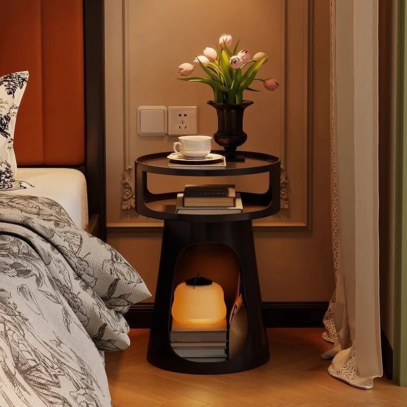 

Wrought iron bedroom simple bedside table creative bedside shelf bedside table small apartment sofa edge few