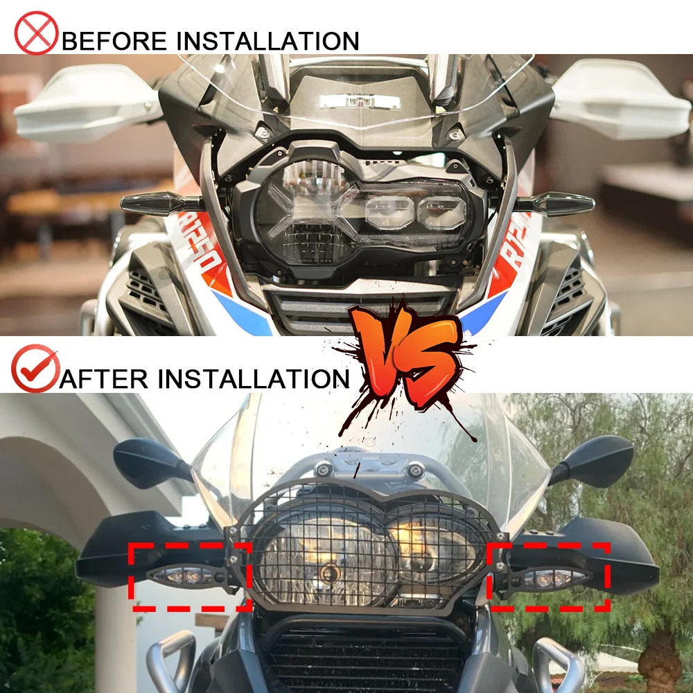 F 650 750 800 GS الجبهة مصباح إشارة واقية غطاء مصبغة لسيارات BMW G310 GS R K 1200 1300 R R 1200GS 1250GS مصباح ليد حماية