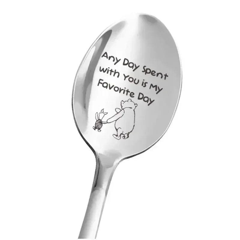 1pc Love Letter Stainless Steel Milk and Coffee Spoons Perfect Anniversary and Valentine's Day Gift for Girlfriend or Boyfriend