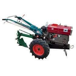 Diesel Engine Multipurpose15Hp Walking Tractor Paddy Field Mini Tiller Garden Rotary Cultivator With Special Accessories