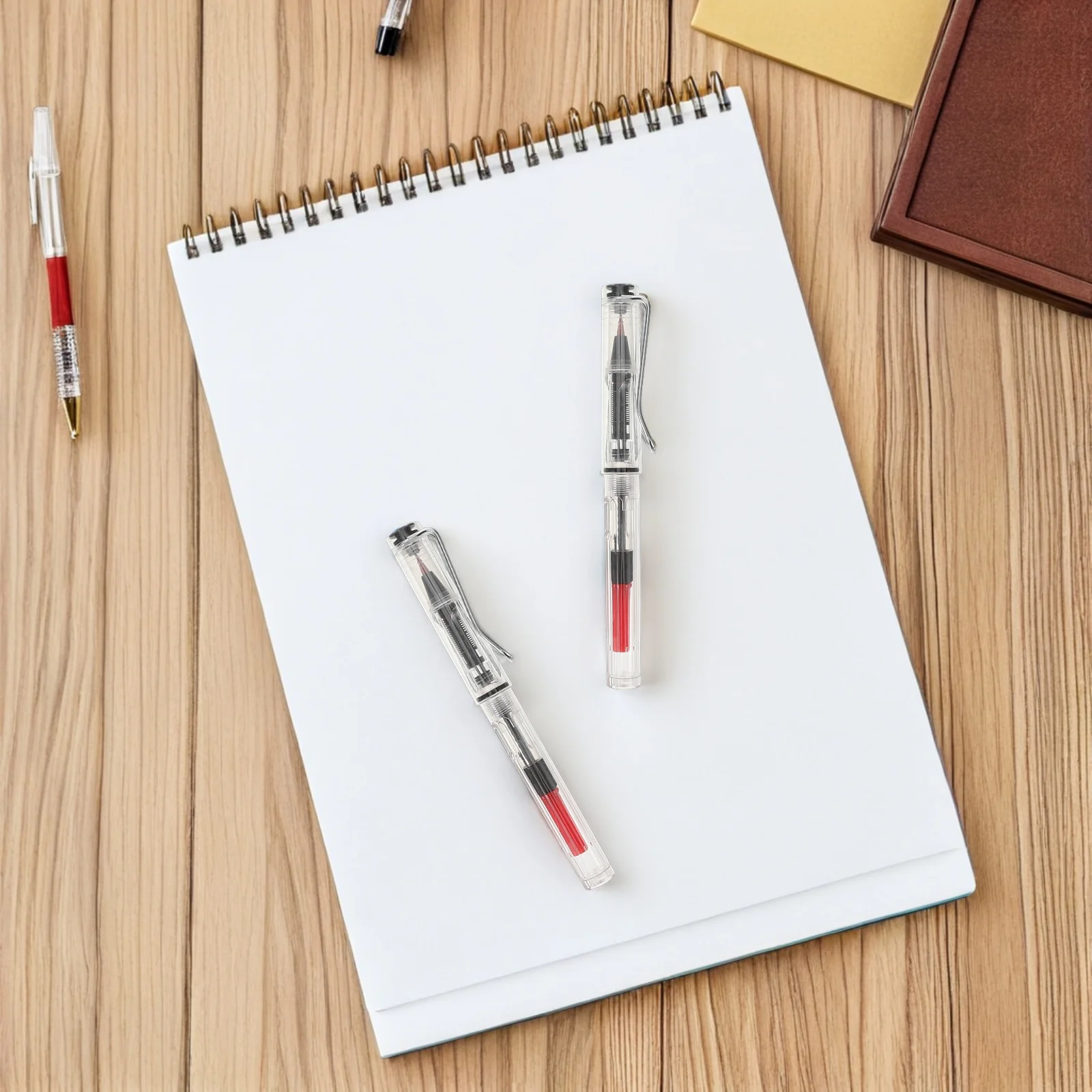 10Pcs Chinese Calligraphy Soft Tip Brush Pen Refillable Fountain Pen for Traditional Writing Sketching Lettering Ink Brush