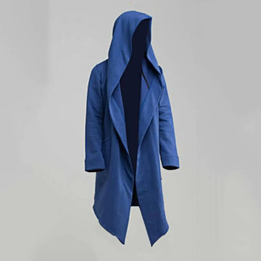 Fashion Men Leisure Cool Long Hoodie Jacket Long Sleeve Costume Mantle Hooded Cloak Coats Spring Autumn Sweatshirts Cardigan