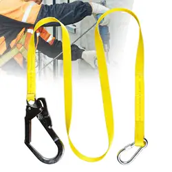 Safety Lanyard Rope Multifunctional with Hook Equipment Protective Safety Line for Outdoor Arborist Climbing Caving Construction