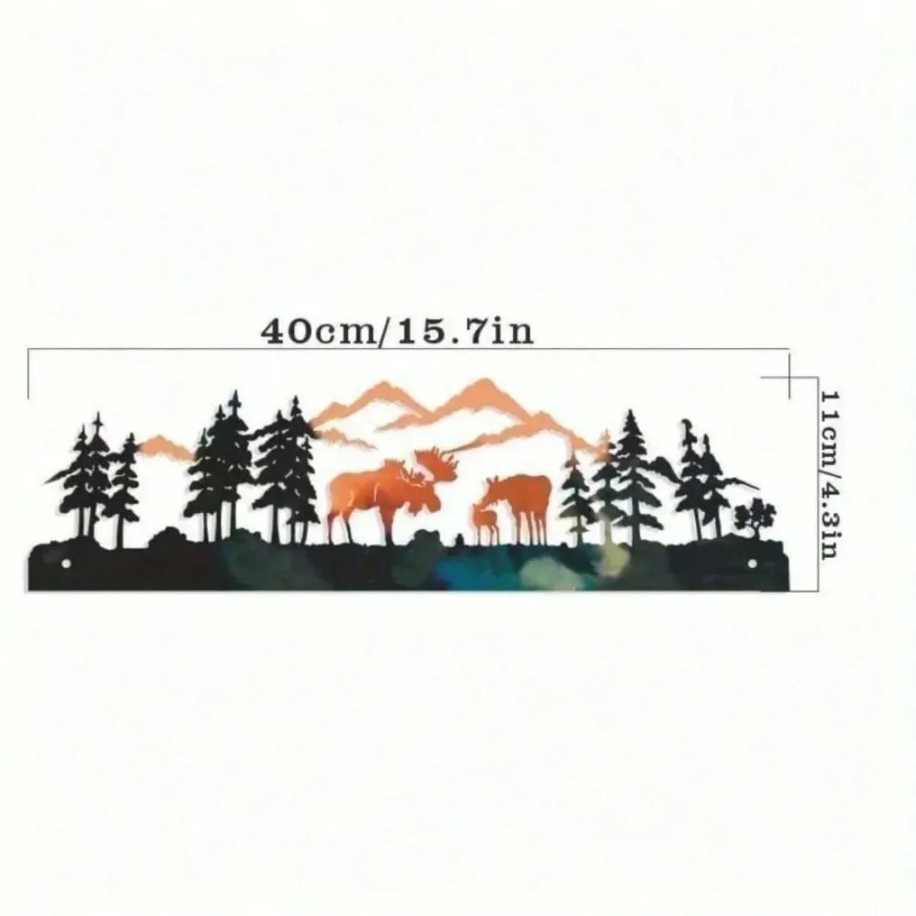 قطعة واحدة من فن جدار موس المعدني الريفي - ديكور شتوي لشجرة عيد الميلاد في المزرعة الشمالية