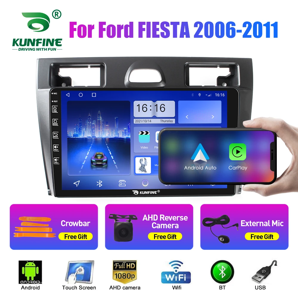 

Автомобильный радиоприемник для Ford FIESTA 2006-2011 2Din Android, восьмиядерный автомобильный стерео DVD, GPS-навигатор, плеер, мультимедиа, Android, авто Carplay