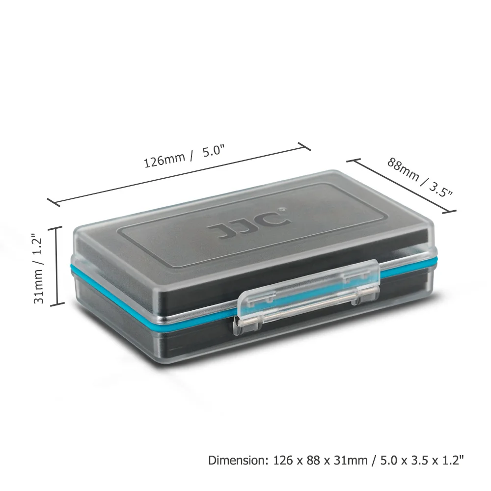 JJC 8 Slots AA/14500 Battery Case Holder Waterproof Storage Box Organizer for AA/14500 Lithium Rechargeable Batteries Container