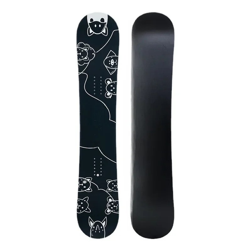 Professional level snowboard with flat pattern and eight figure carving