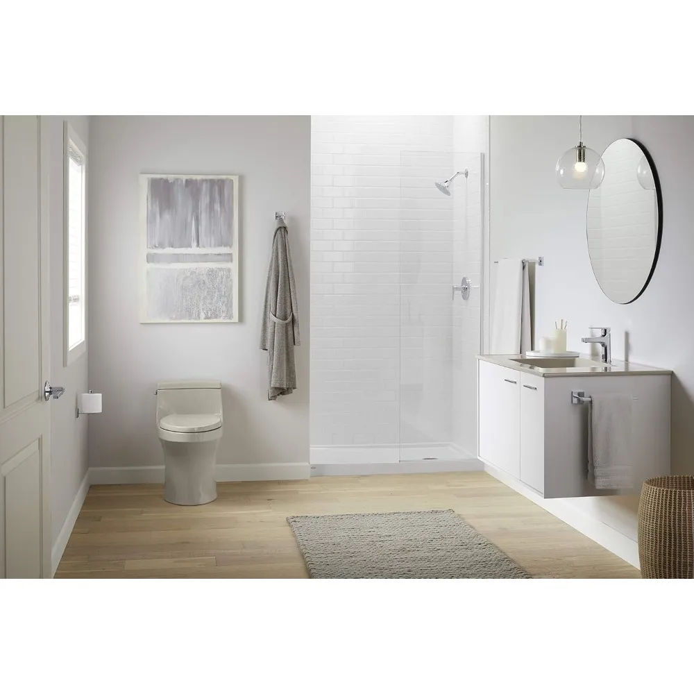 Porte-serviettes de 24 pouces pour salle de bain carrée avec solutions de rangement améliorées