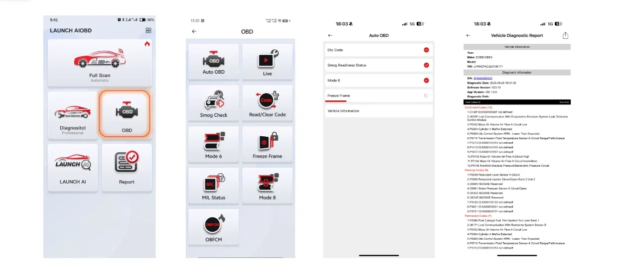 LAUNCH AIOBD Bluetooth-Connector OBD2-Scanner Volle OBD-Funktion Lebenslang Kostenlos für Android- und iOS-Systeme Auto-Diagnosewerkzeuge – Detail 10