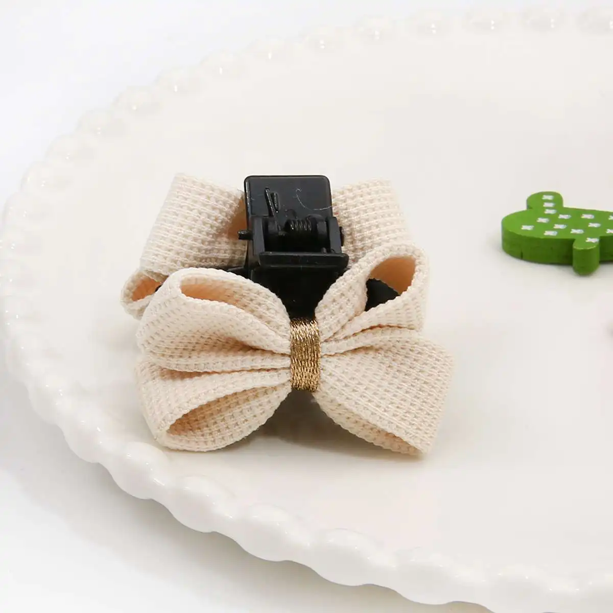 2 buah mode sederhana manis busur rambut kecil cakar untuk wanita gadis pesta aksesoris rambut