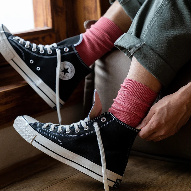 Document-Chaussettes de sport en coton pour hommes, chaussettes décontractées douces et fines, chaussettes hautes basiques pour hommes