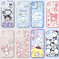 Case For Iphone 16e 16 Pro Max 11 12 13 14 15 Pro Max 16 15 Plus 13 12 Mini 7 8 Cover Kuromi Cinnamoroll Melody Cute