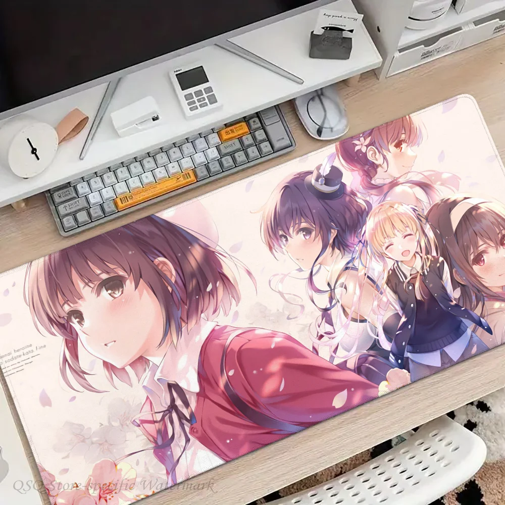 Saekano How To Raise A Boring Girlfriend Mousepad Mouse Mat Desk Mat With Pad Gaming Accessories Prime Gaming XXL Keyboard Pa