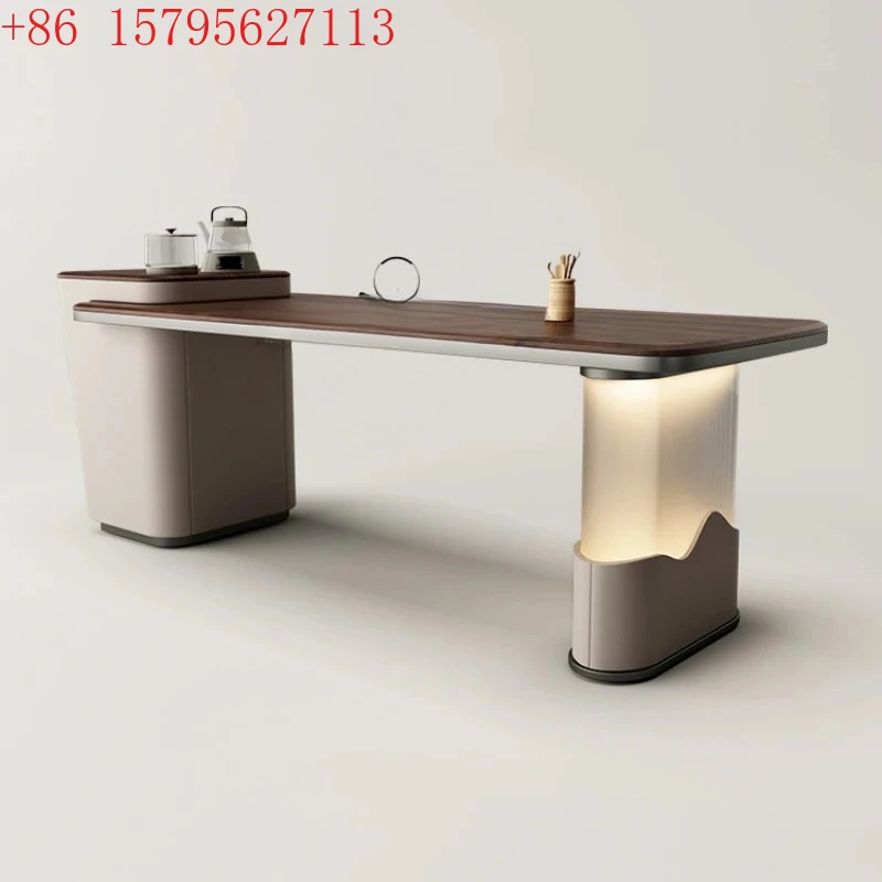 

XL легкий роскошный высококачественный чайный столик из цельного дерева, чайник, встроенный офисный чайный столик из орехового дерева