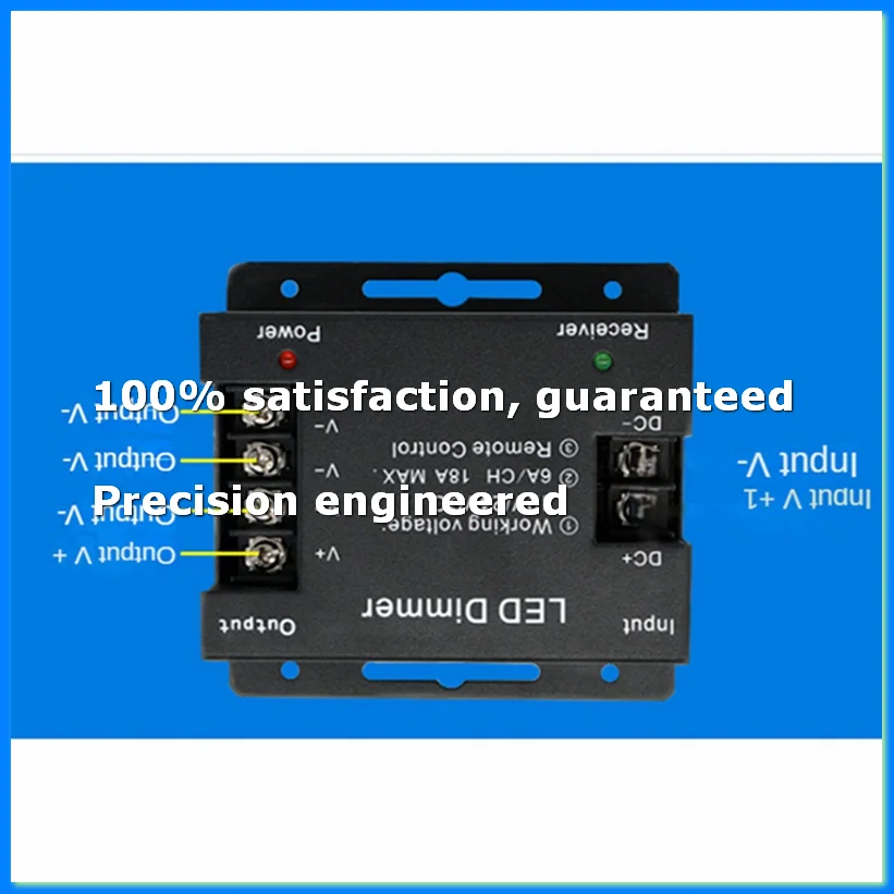 Portable LED Touch Dimming Controller 6 Keys RF Wireless Remote Control LED Monochrome Strip Light Dimmer 12-24V 18A-AD23