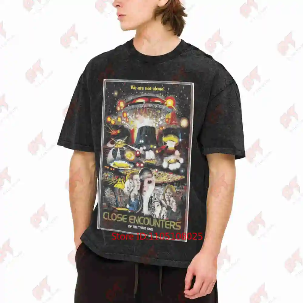 Close Encounters Of The Third Kind Vintage Washed Tee Pure Cotton T-Shirt