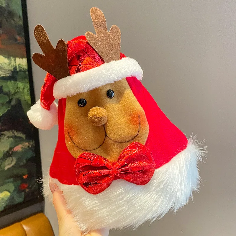 1pcs Christmas Cute Deer Little Red Hat Party Party Funny Headdress Photo Props Atmosphere Decoration Ornaments