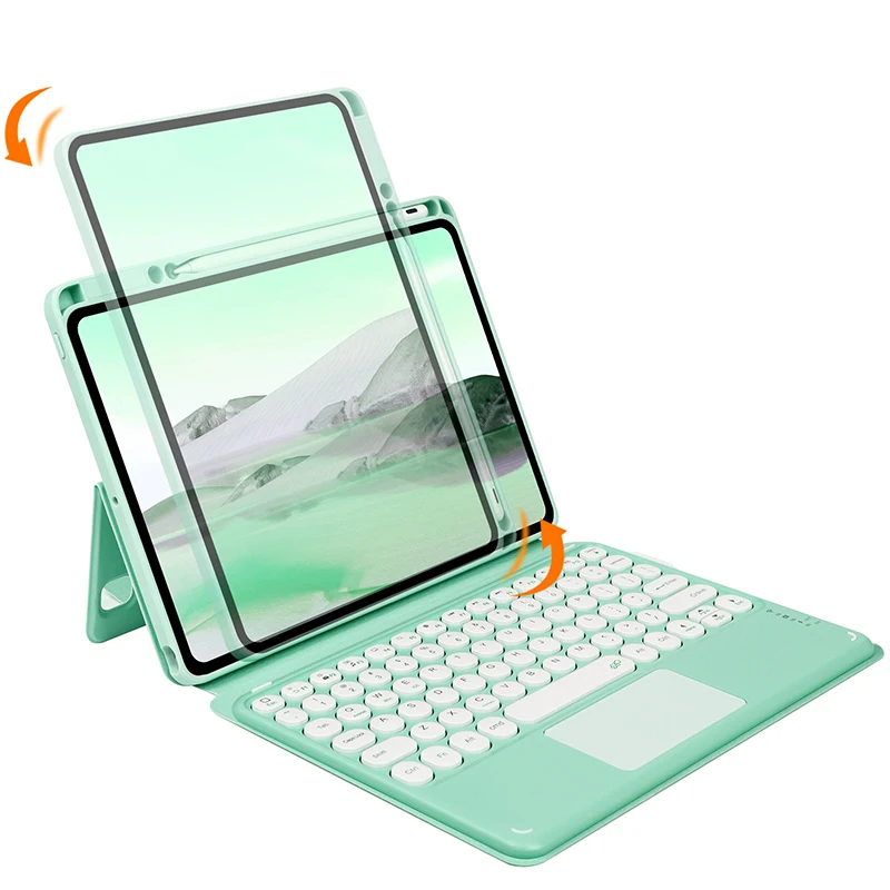 Touchpad Keyboard Case for iPad 10 Air 3 Pro 10.5 10.2 8th 9th Rotation Case for iPad Pro 11 2022 Air 4 Air 5 Detachable Cover