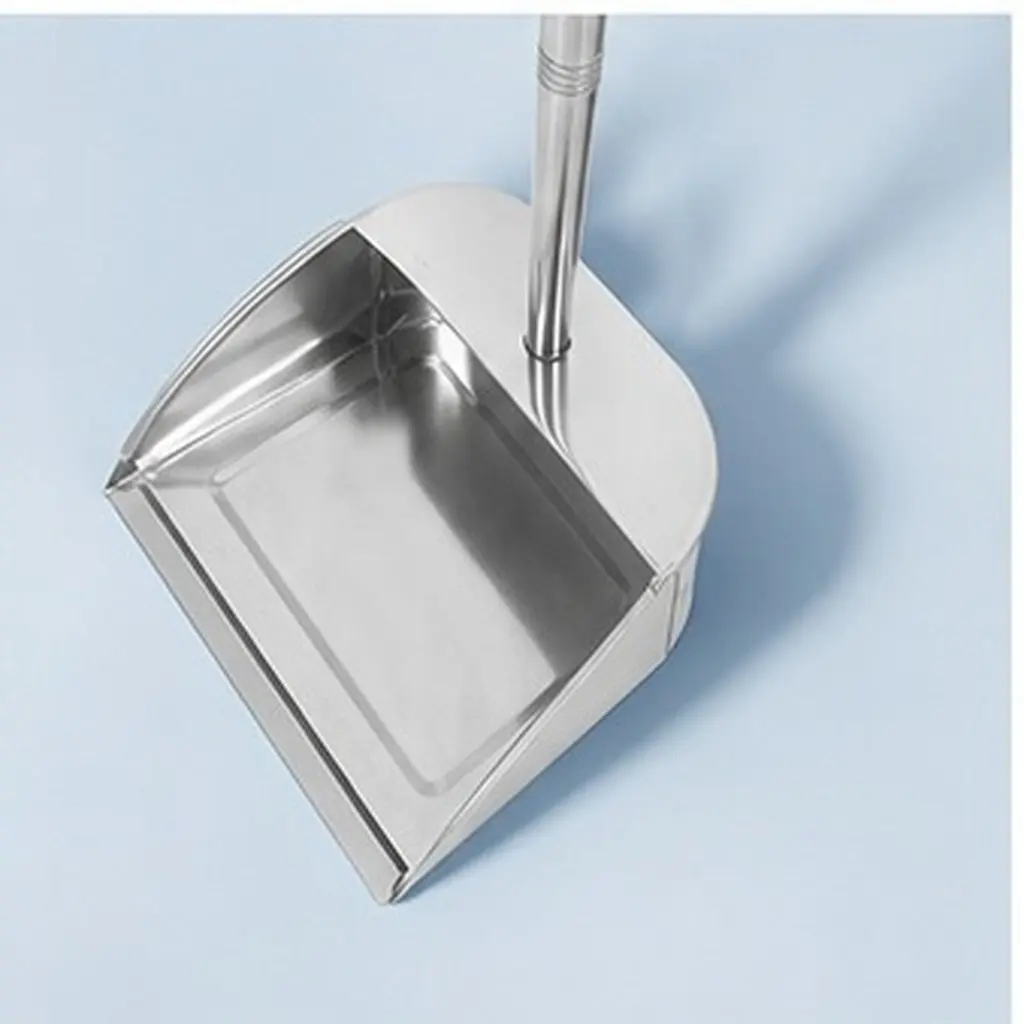 Garbage Shovel Stainless Steel Handheld Dustpan Small Portable Labor Saving with Ergonomic Design for Home Cleaning Stoop Free