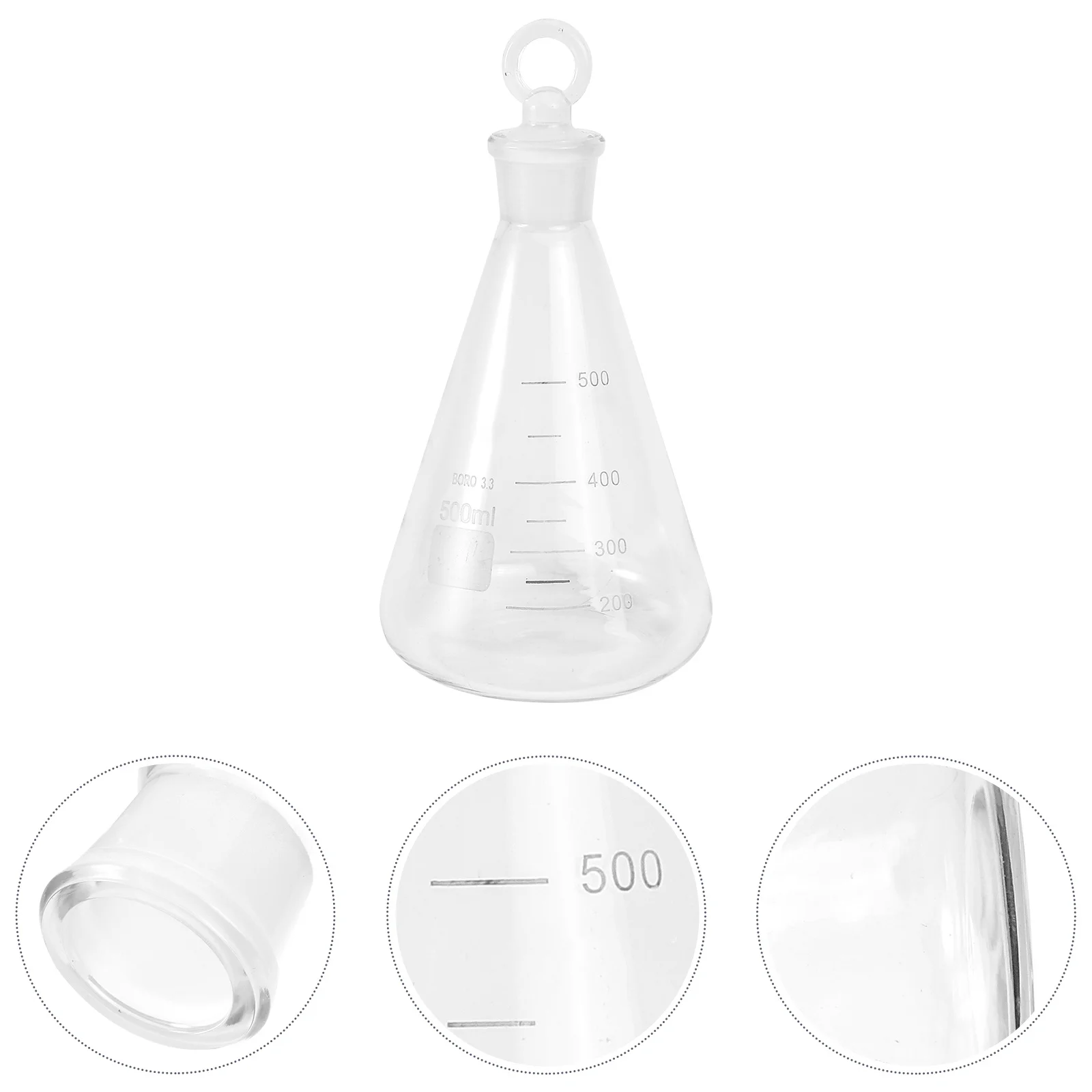 

1Pcs Glass Conical Flask Eco-Friendly Durable Odorless Chemistry School Experiment Borosilicate Narrow-Mouth Laboratory Supplies
