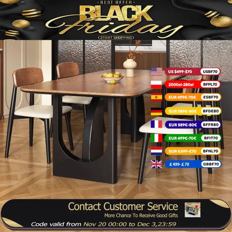 

Nordic Black Dining Tables Square Design Study Kitchen Living Room Dining Tables Luxury Modern Tavoli Pranzo Furniture Home