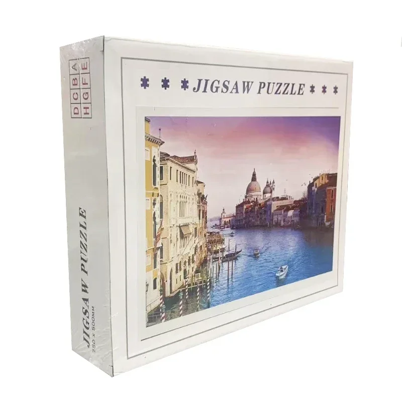 75*50cm Adult 1000 Pieces Jigsaw Puzzle Venice City on Water Beautiful Landscape Paintings Stress Reducing Toys Christmas Gifts