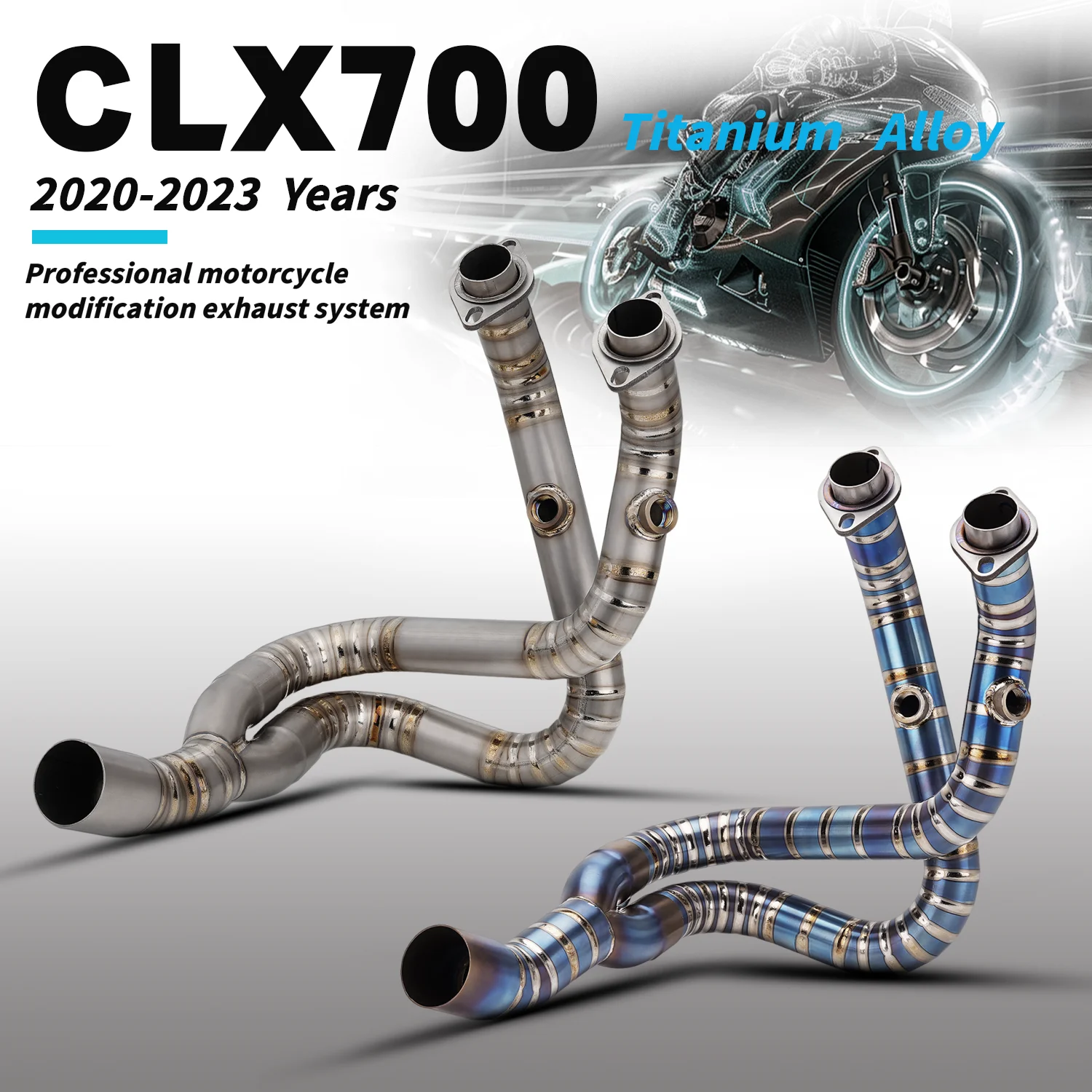 

For CFMT CLX700 Sport Motorcycle titanium Alloy Exhaust Front Link Pipe Tube Escape Motorbike Scooter Accessory