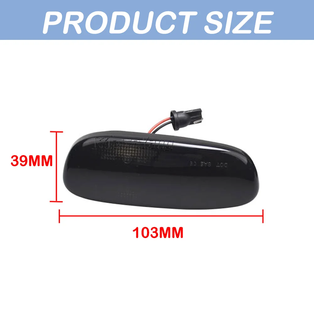 2PCS Dynamic LED Front Side Marker Turn Signal Light For Subaru Impreza GC GM GF 1993-2001 Fender Flare Lamps