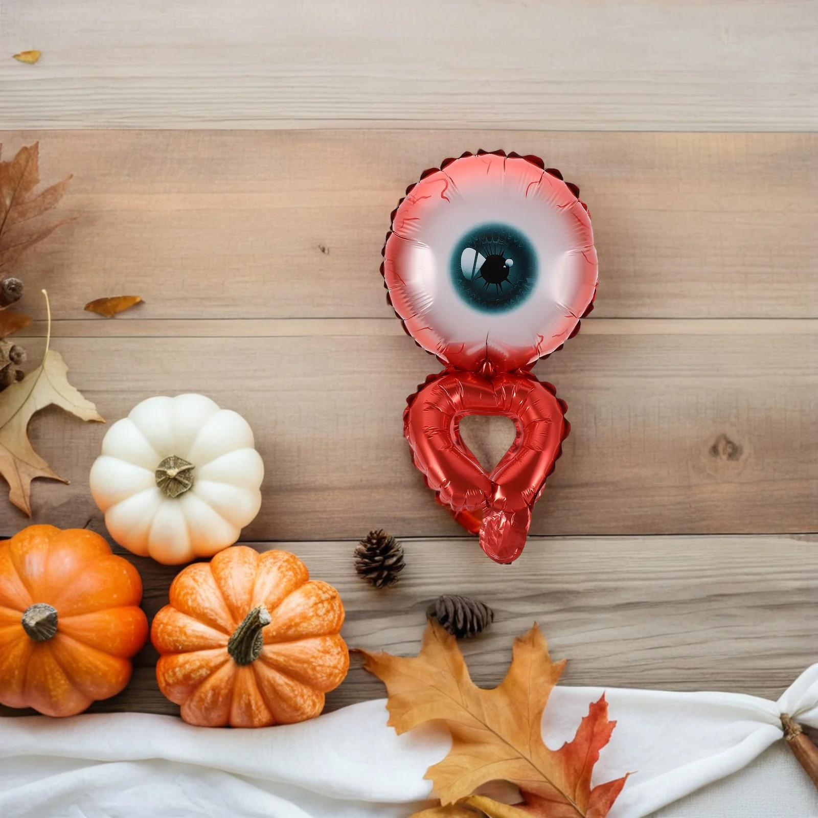

20Pcs Halloween Wrist Balloons Inflatable Foil Party Decorations Eyeball Design Festival Holiday Supplies Aluminum Foil Balloons