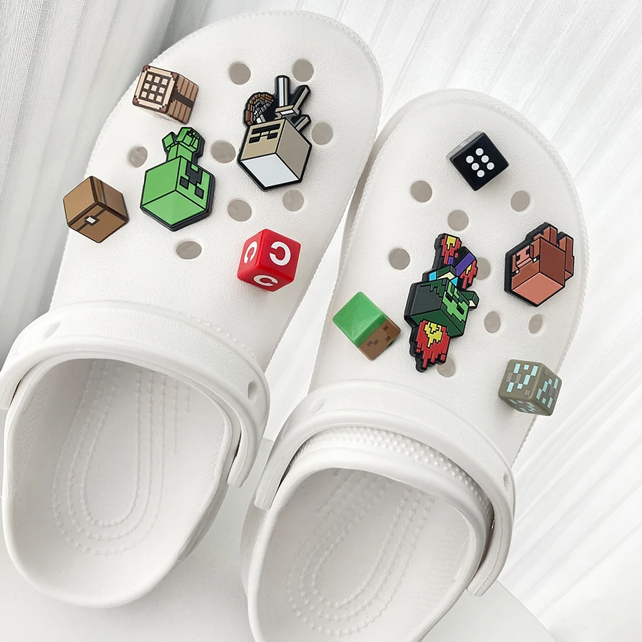 10pcs Hot Game 3D My Detachable Shoe Charms Suitable For Crocs Clogs Shoe Decorations Party Gift Idea
