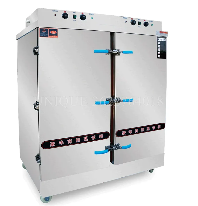 فرن كونترتوب للخبز بالبخار مزدوج الأبواب ، غاز تلقائي ، عربة بخار طعام تجارية كهربائية