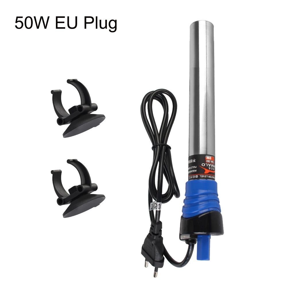 Adjustable Temperature 50W/100W 220V EU Plug For Fish Tank Water Heating Fish Tank Heating Rod Thermostat Heater Rod