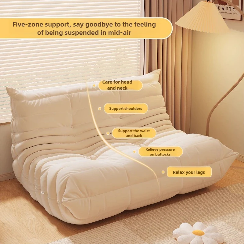 كاتربيلر النقي الإسفنج أريكة استرخاء الحديثة بسيطة غرفة المعيشة شرفة المنزل النسيج تخزين الترفيه صالة كرسي أريكة L شكل أريكة #3