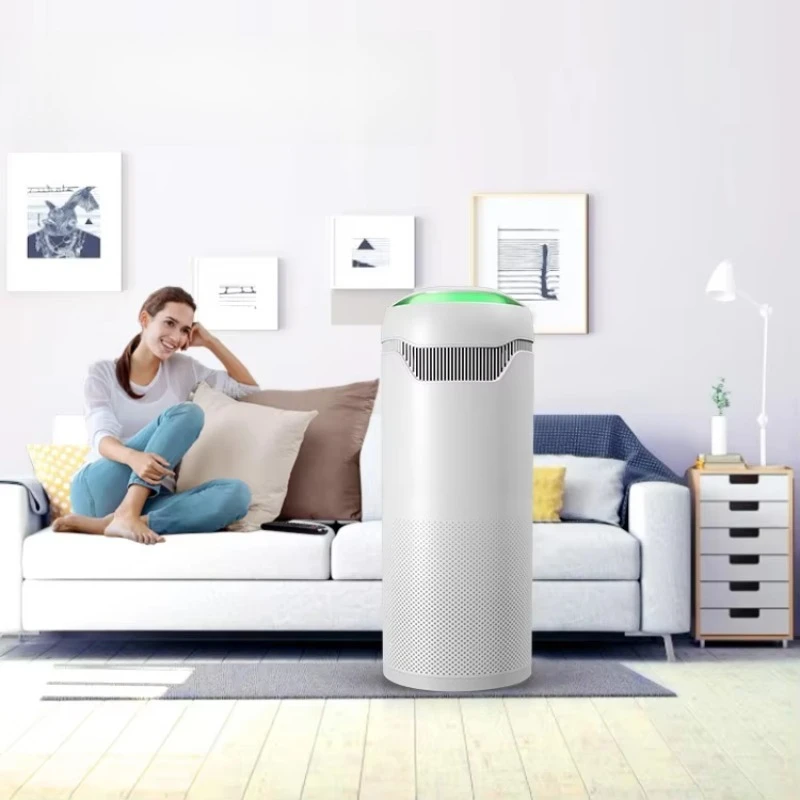 Purificador de ar doméstico inteligente com filtro HEPA13, limpador de sala de 60 m2, fonte de alimentação manual elétrica portátil, função WiFi OEM/ODM