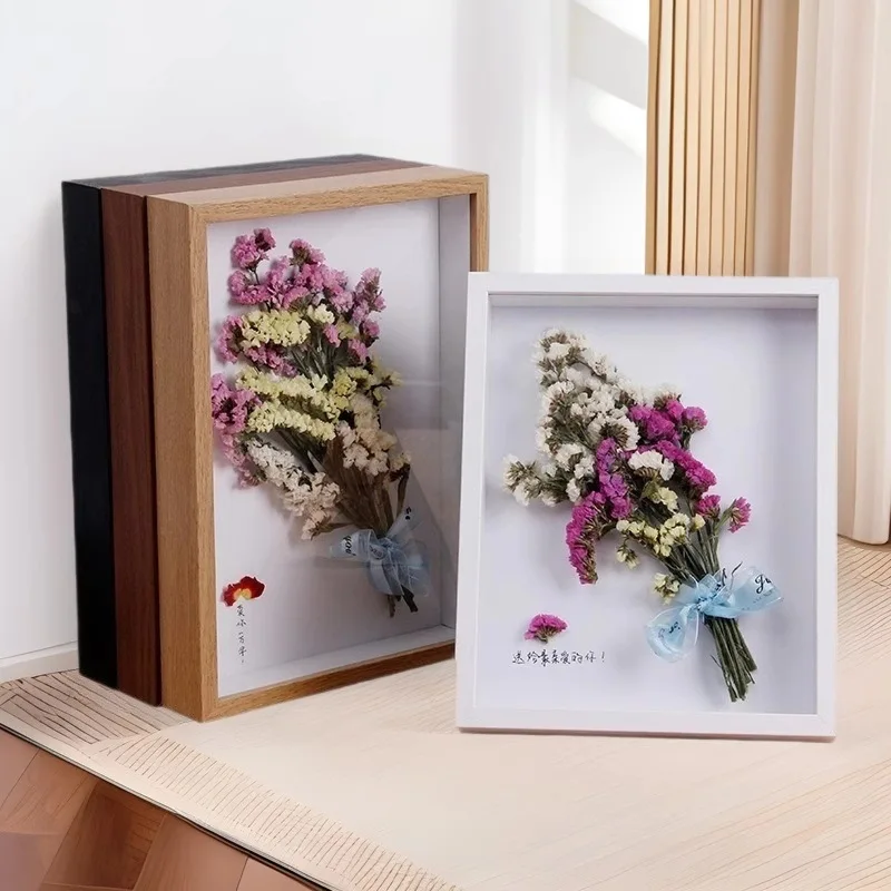 Preserved Flower and Dried Flower DIY Frame, Handmade Dried Flower Photo Frame Display Box