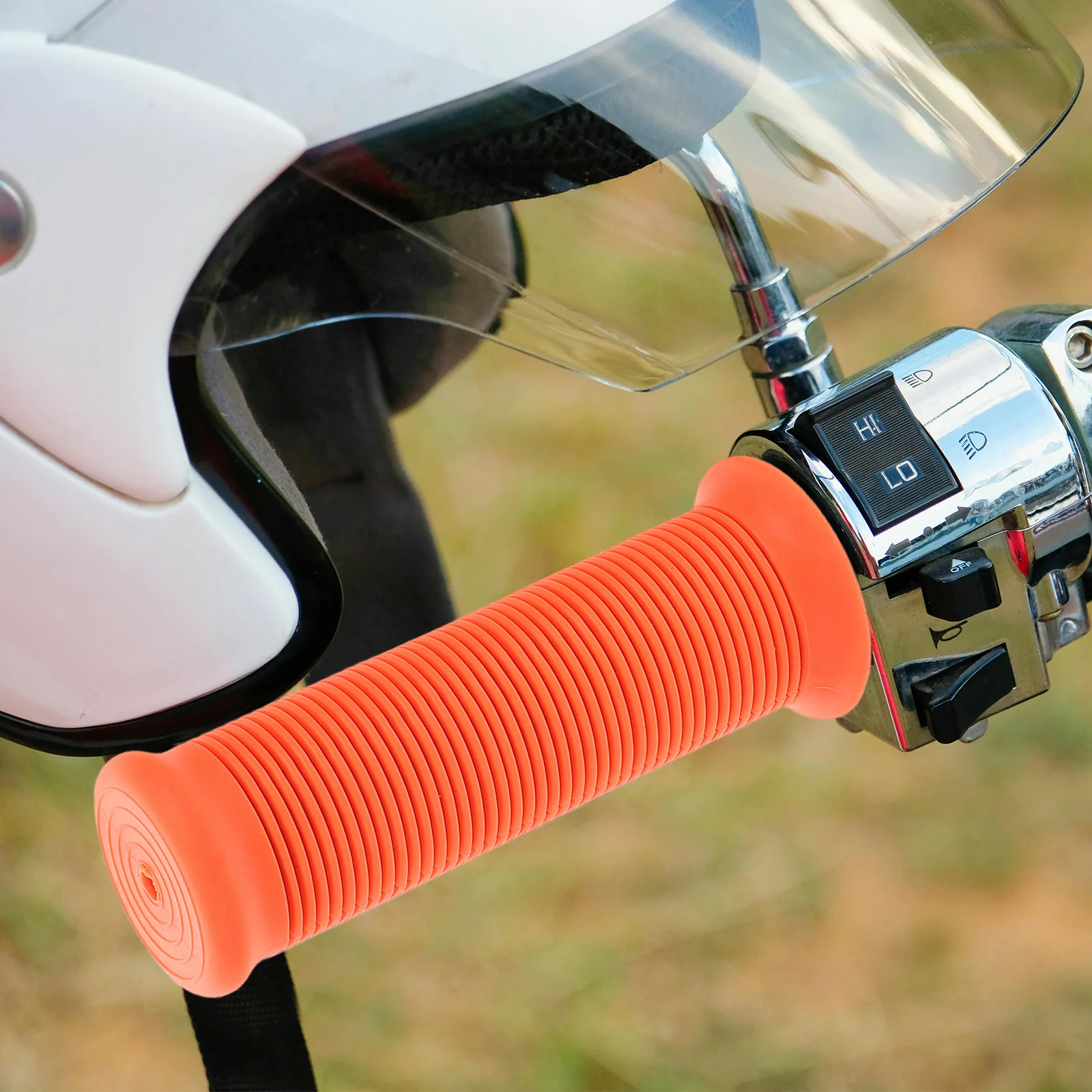 

Modified Hand Glue Handle Grip for Motorcycle Handlebar Grips Universal Folding Bike Orange Cover