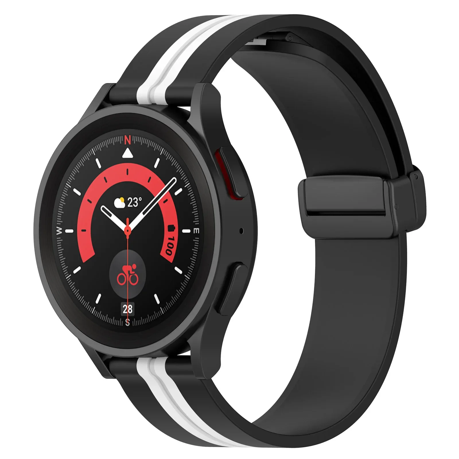 20/22mm Silicone strap For Samsung Galaxy watch7 6 5 Classic 6/4 Huawei watch GT5 46mm  Magnetic clasp wristband For Amazfit GTR